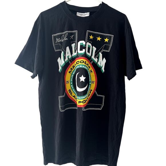 Malcolm X Headgear Classics Nostalgia Co. T Shirt New Black Black Power Large - Picture 1 of 8
